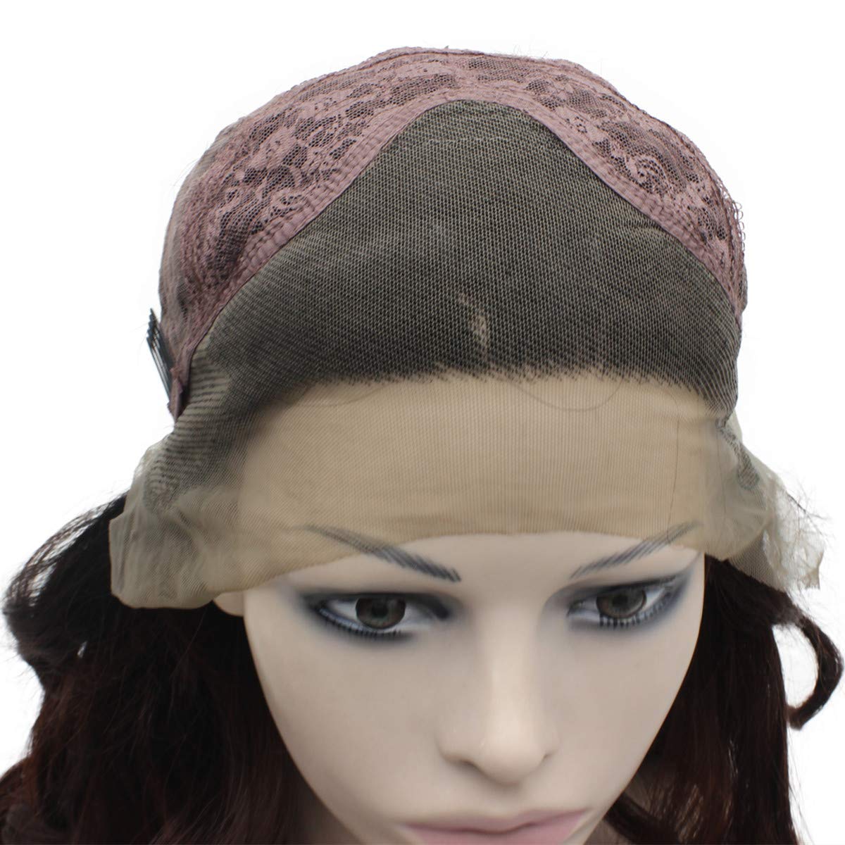 Mxangel Long Brown Blonde Ombre Synthetic Lace Front Wig - Heat Resistant Hand-Tied Hairpiece for Daily Wear, Cosplay & Special Occasions