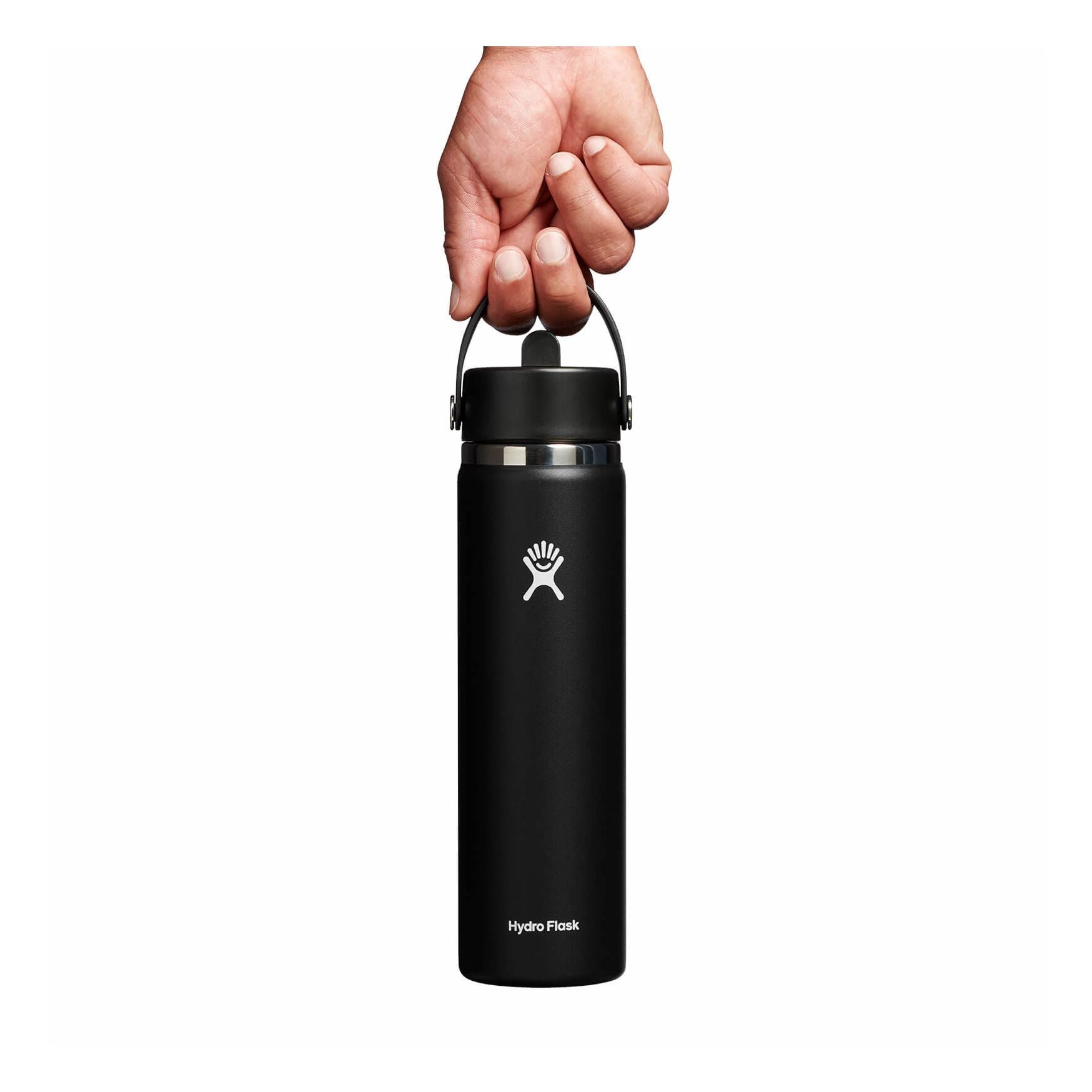 Hydro Flask Wide Mouth Water Bottle 24 oz with Flex Straw Cap - Insulated Stainless Steel for Hiking, Gym & Everyday Hydration