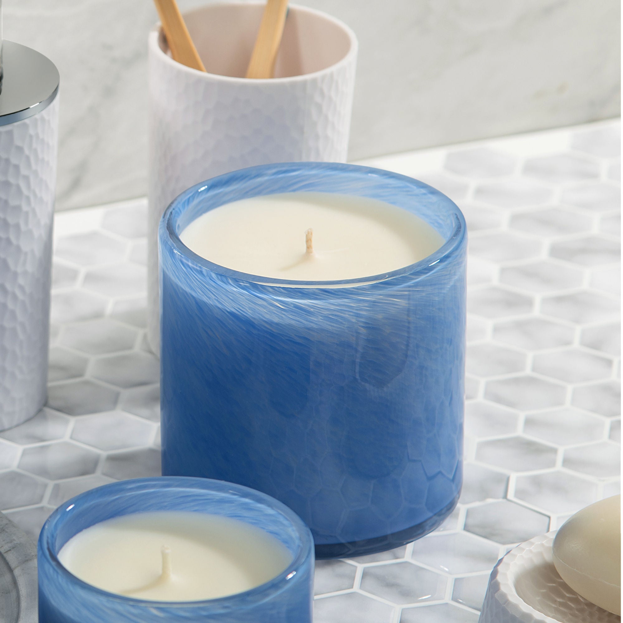 Bluemercury Spa Classic Candle - Aromatherapy Scented Candle for Relaxation & Stress Relief - Perfect for Home Spa, Bathroom, Bedroom & Meditation