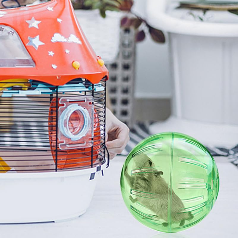 Clear Hamster Exercise Ball - Fun Running Wheel for Dwarf Hamsters, Guinea Pigs & Chinchillas | Small Pet Activity Toy for Indoor Play & Exercise | Perfect for Cage-Free Playtime & Safe Exploration