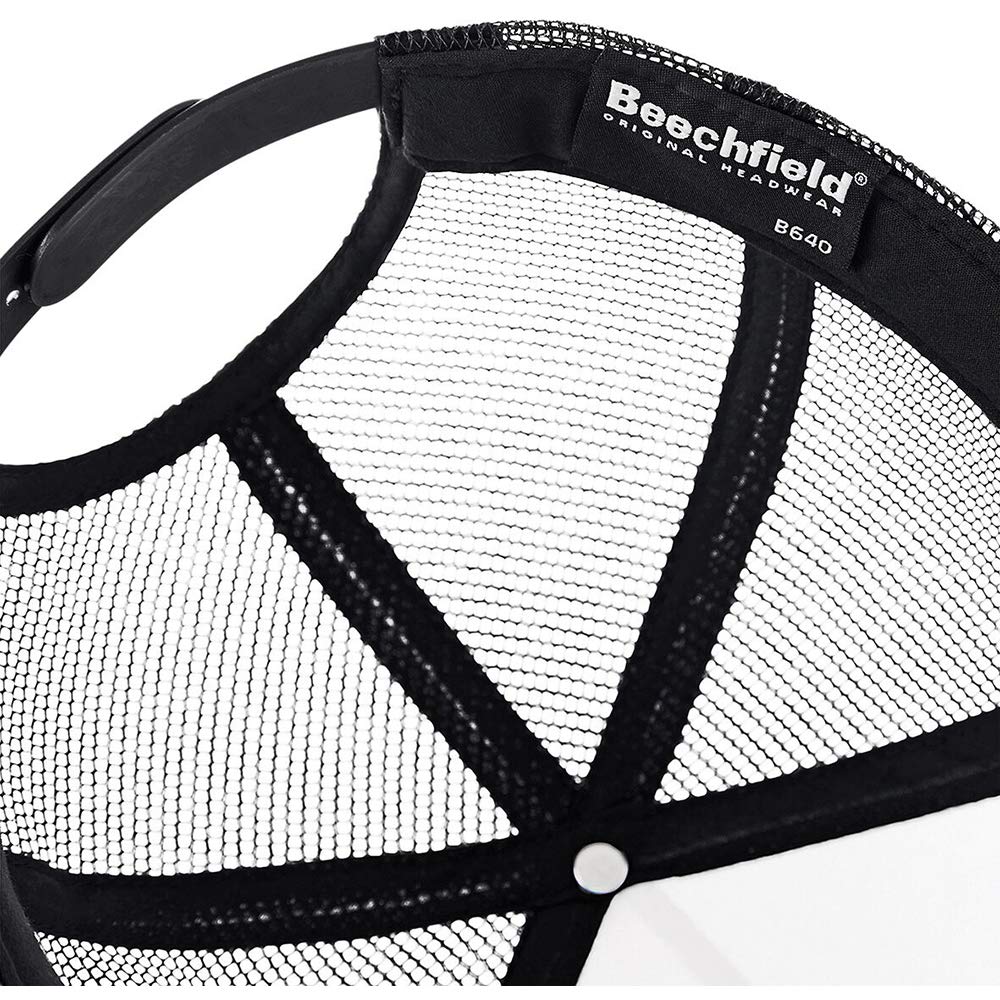 Men's Half Mesh Trucker Cap - Adjustable One Size Fits Most - Black & Fuchsia for Outdoor Sports, Hiking, and Casual Wear
