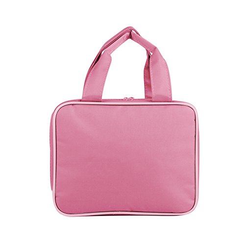Waterproof Travel Toiletry Bag for Women & Men - Large Capacity Cosmetic Makeup Organizer with Shaving Compartment | Portable Multifunctional Storage Pouch for Camping, Gym, Business Trips & Vacation (Pink)