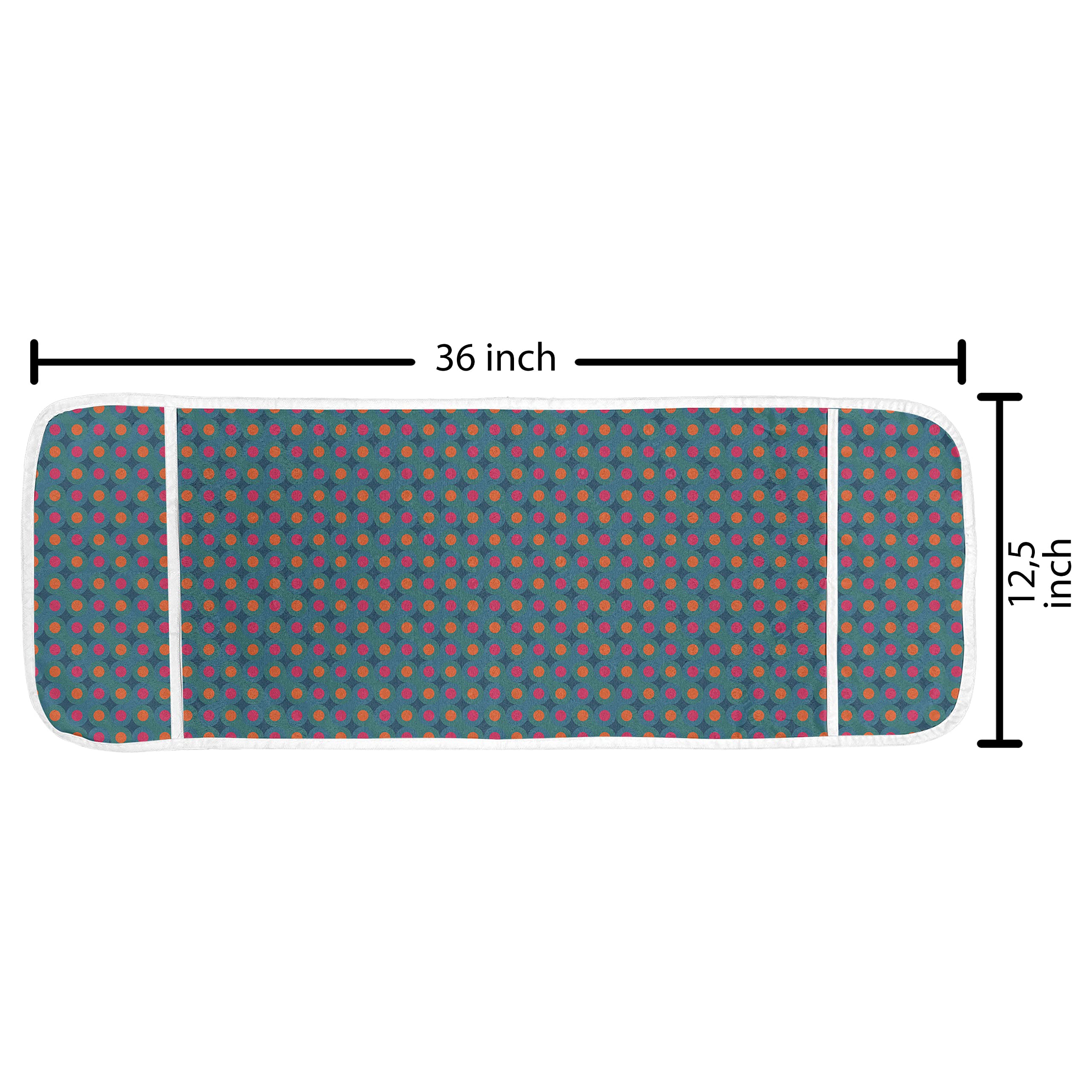 Ambesonne Waterproof Microwave Cover - Polka Dot Design, Retro Style Kitchen Organizer with Pockets, 36