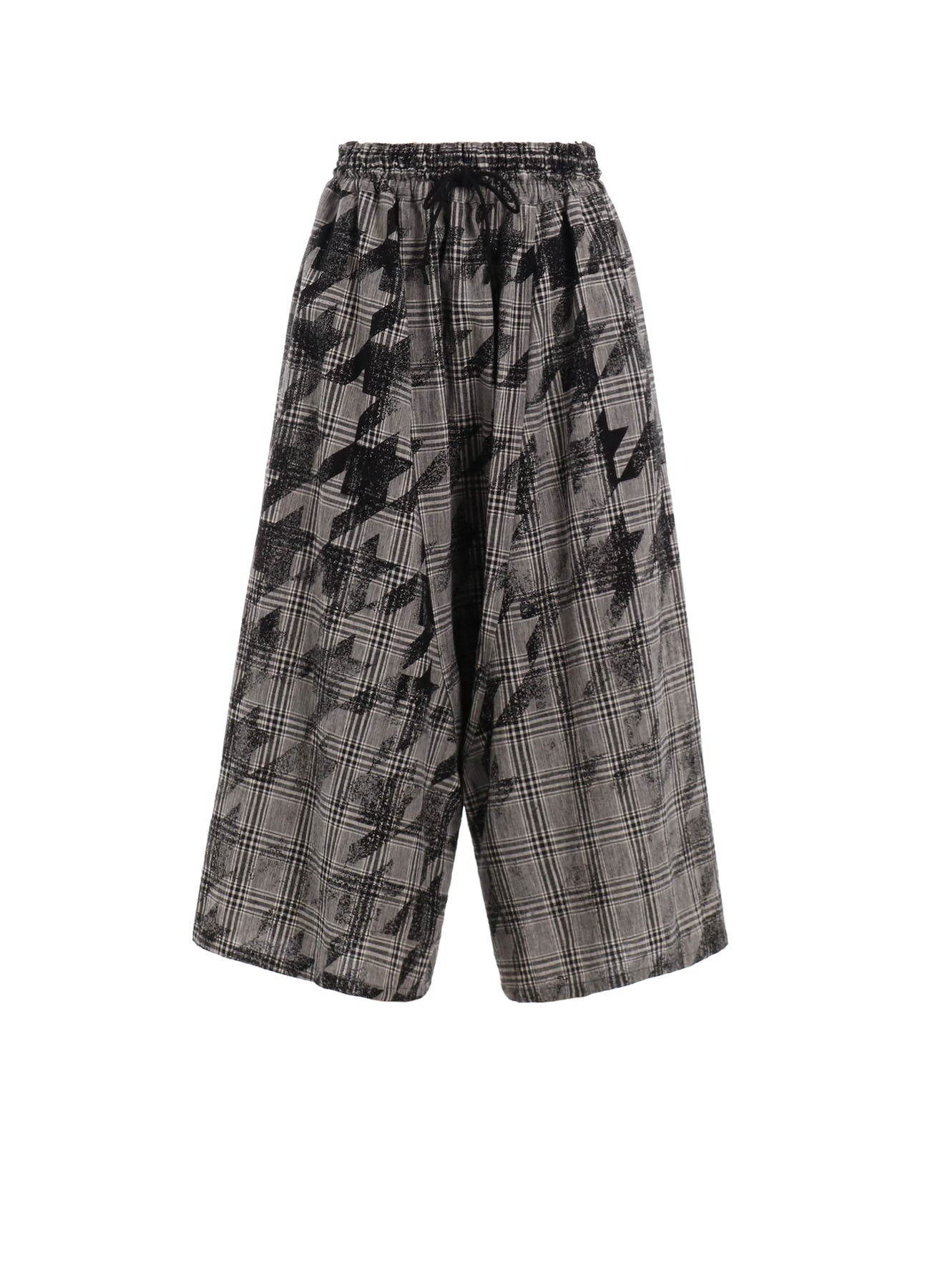 Stylish Cotton Linen Plaid Houndstooth Gathered Pants for Women - Comfortable & Trendy Casual Trousers for Office, Travel, and Everyday Wear