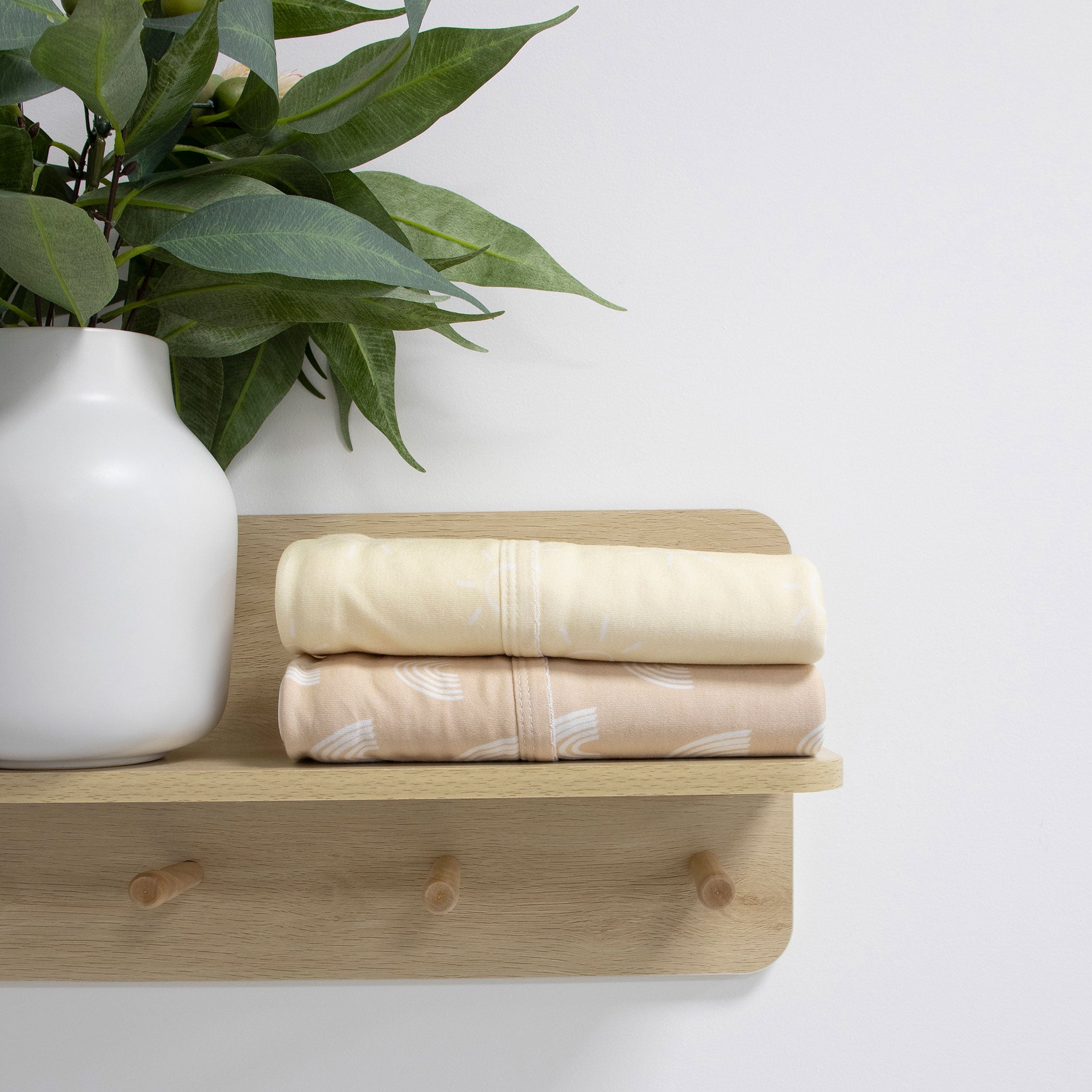 Nordic 2-Pack Jersey Wrap in Vanilla & Latte Colors - Cozy and Stylish for Home, Office, and Travel