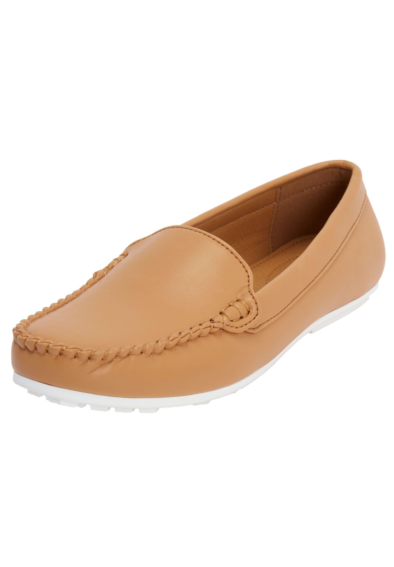 Comfortview Women's Wide Width The Milena Moccasin - Soft Slip-On Casual Shoes for Walking, Work & Travel | Comfortable Loafers for Women with Wide Feet