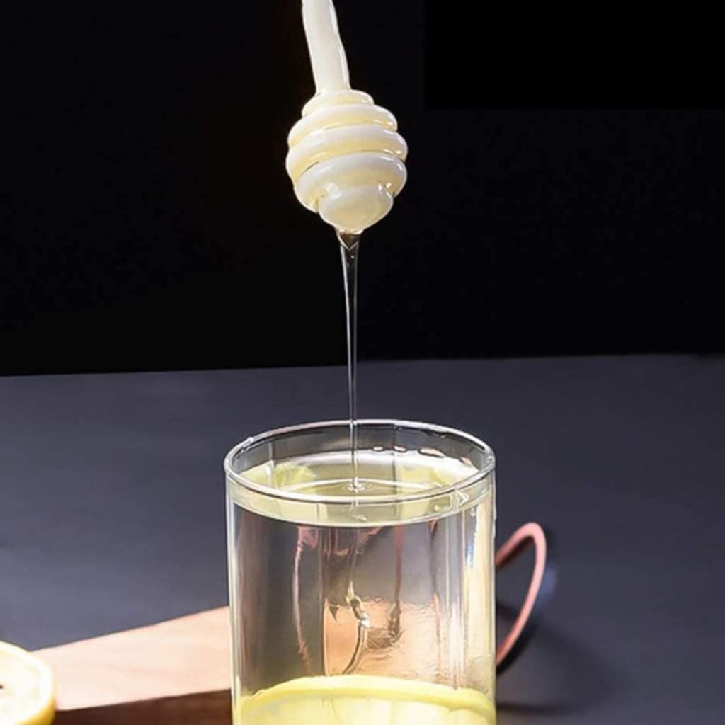 Premium Borosilicate Glass Honey Storage Jar with Dipper Stick - 250ml Brown Honey Dispenser Bottle for Kitchen, Pantry & Gift Giving | Airtight Food Container for Honey, Syrup & Liquid Storage