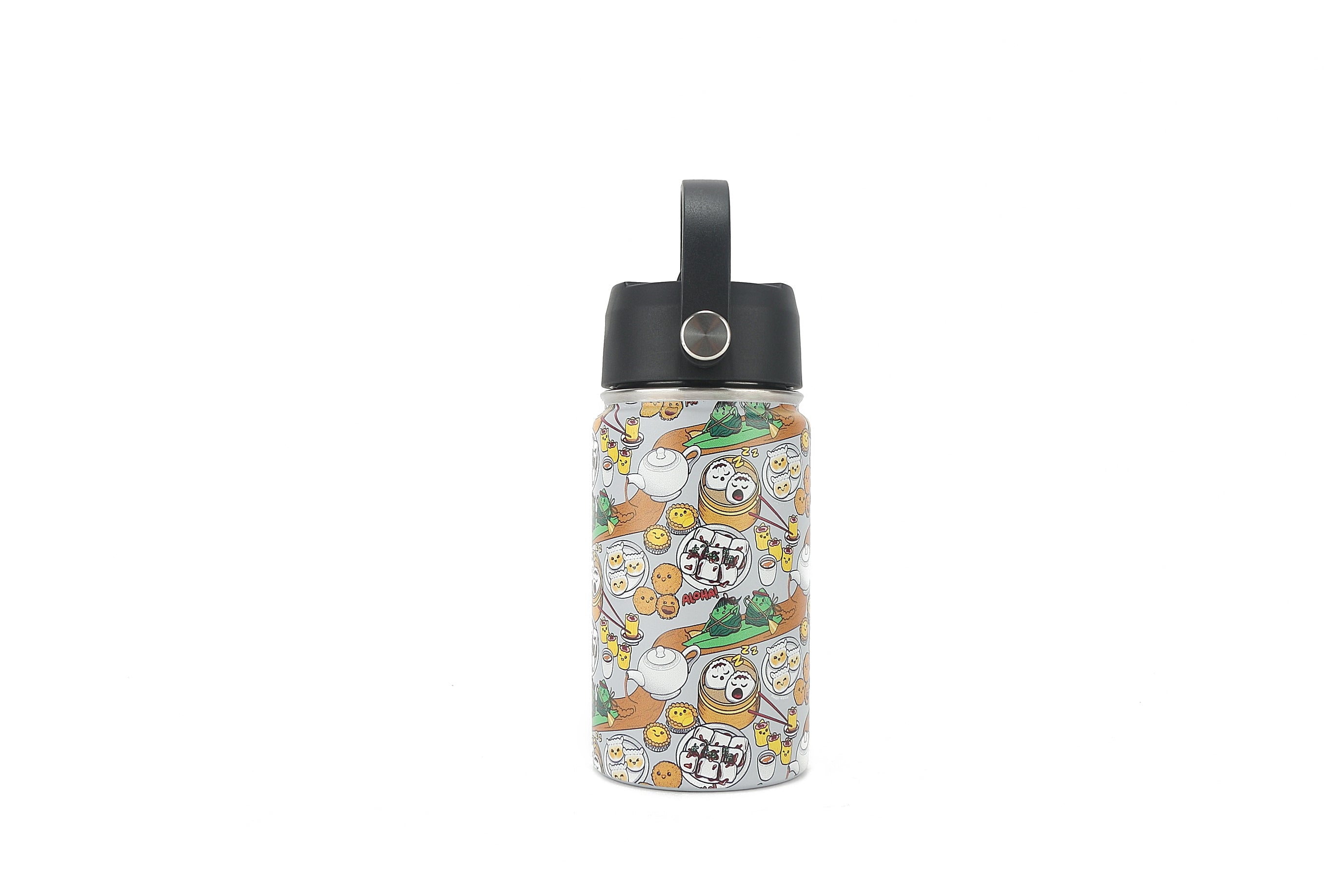 12oz Insulated Water Bottle - Keeps Drinks Hot/Cold for 24 Hours, Leak-Proof, BPA-Free, Perfect for Hiking, Gym & Office - Dim Sum Grey