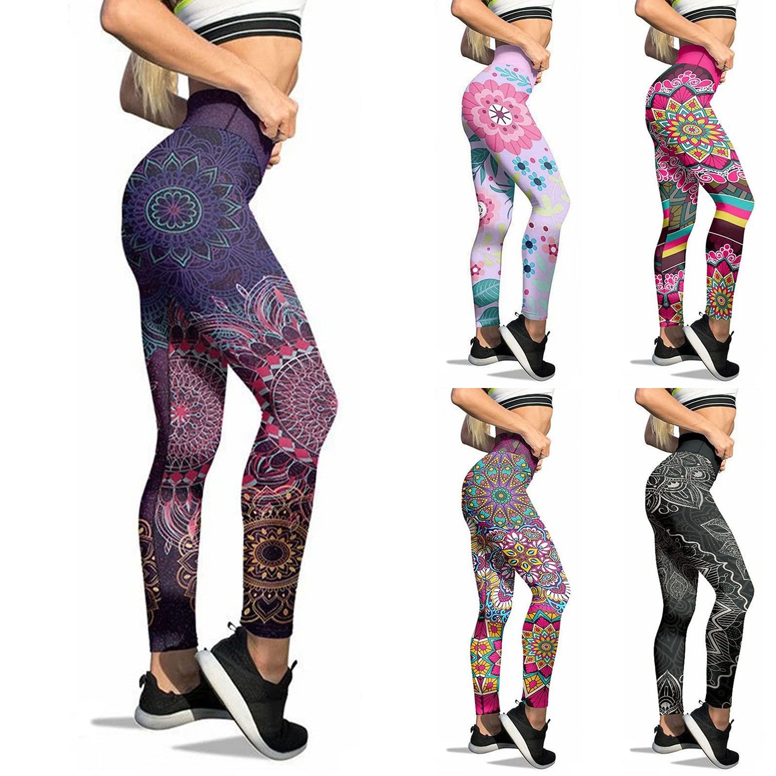 BOIYI Women's High Waisted Yoga Pants - Tummy Control Workout Leggings, Super Soft Running Fitness Tights for Gym, Lounge & Everyday Wear