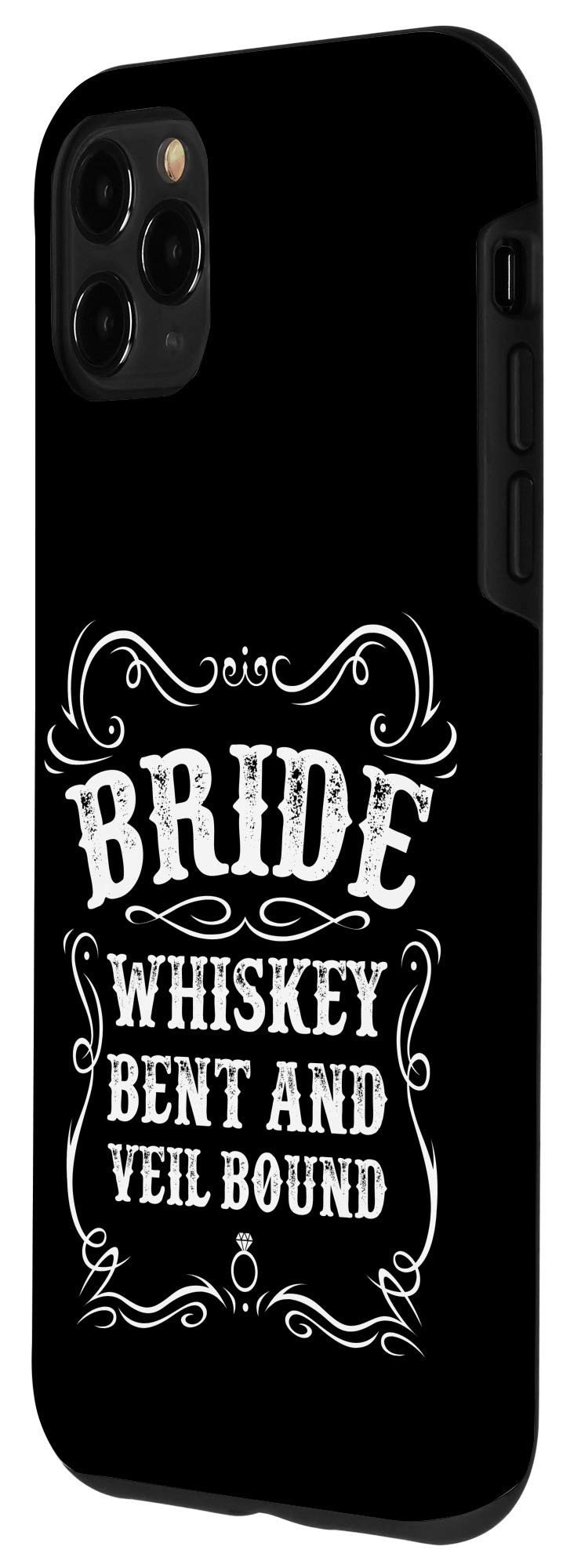 iPhone 11 Pro Max Case - Whiskey Brown Leather Wedding Phone Cover for Bride, Bachelorette Party & Special Occasions | Durable Protection with Premium Design