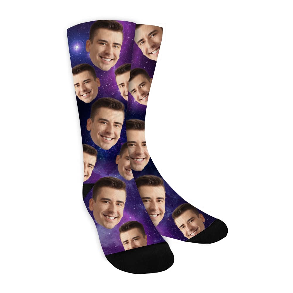 Custom Photo Socks - Personalized Funny Face Socks with Your Picture for Men & Women | Unique Gift Idea for Birthdays, Anniversaries & Holidays