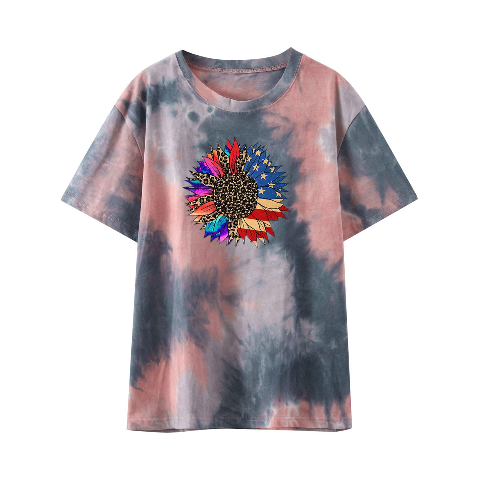 Women's Casual T-Shirts - Cute Printed Summer Tee, Loose Fit Plus Size Short Sleeve Blouse, Sexy & Comfortable Tunic Top for Everyday Wear, Work & Vacation
