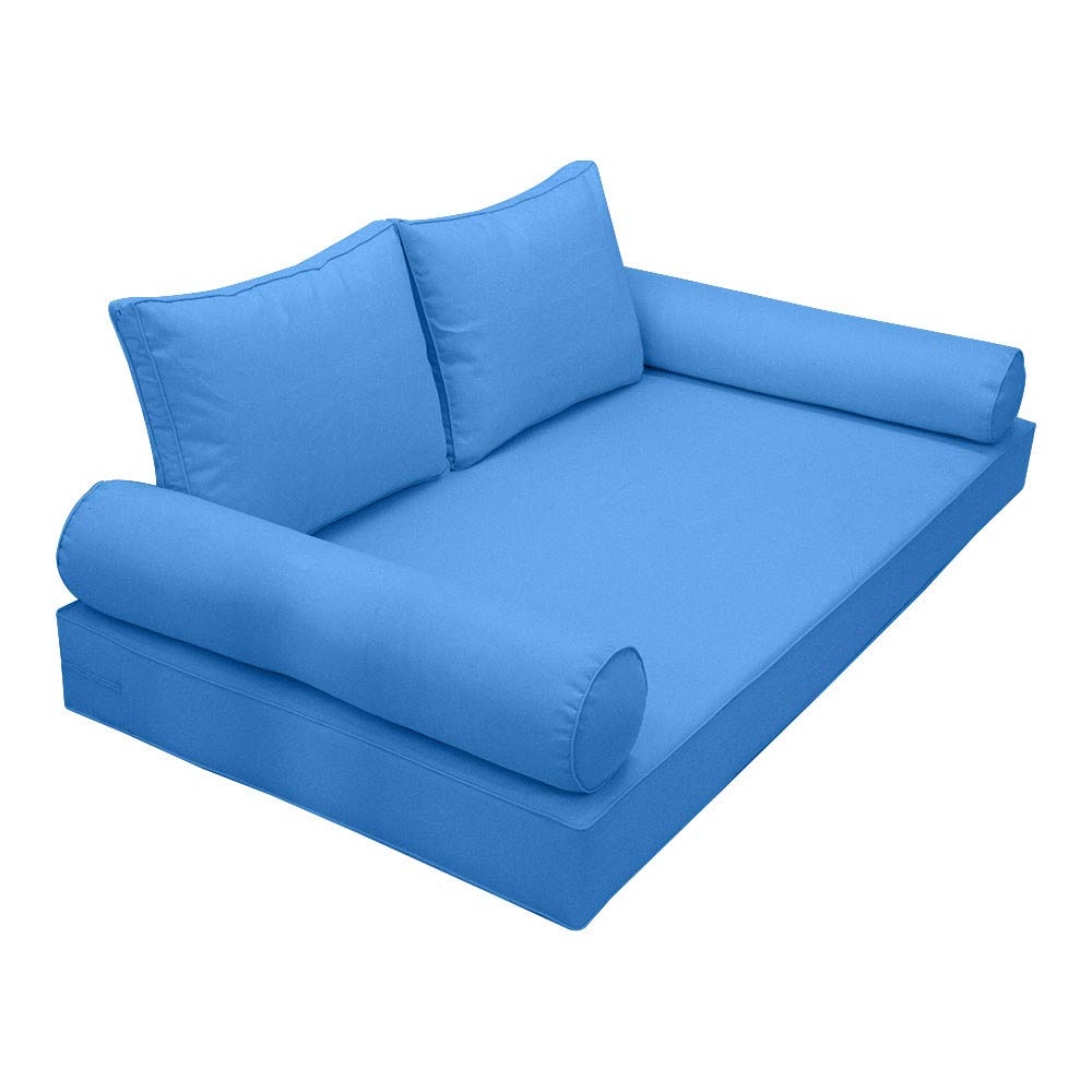 Prolinemax Style1 5-Piece Outdoor Daybed Cushion Set - Full Size Mattress, Bolster & Pillows for Patio, Poolside, Garden Lounge (AD102) | Water-Resistant & Comfortable Outdoor Furniture Cushions