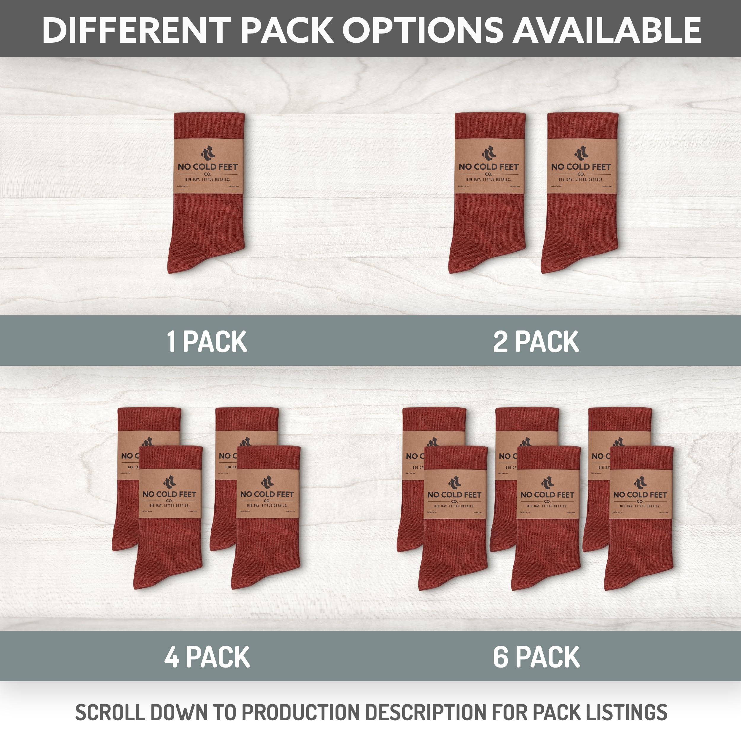 Fun Orange Colorful Novelty Socks for Men - 8 Pack Dress Casual Formal Groomsmen Wedding Socks - Perfect for Parties, Gifts & Everyday Wear