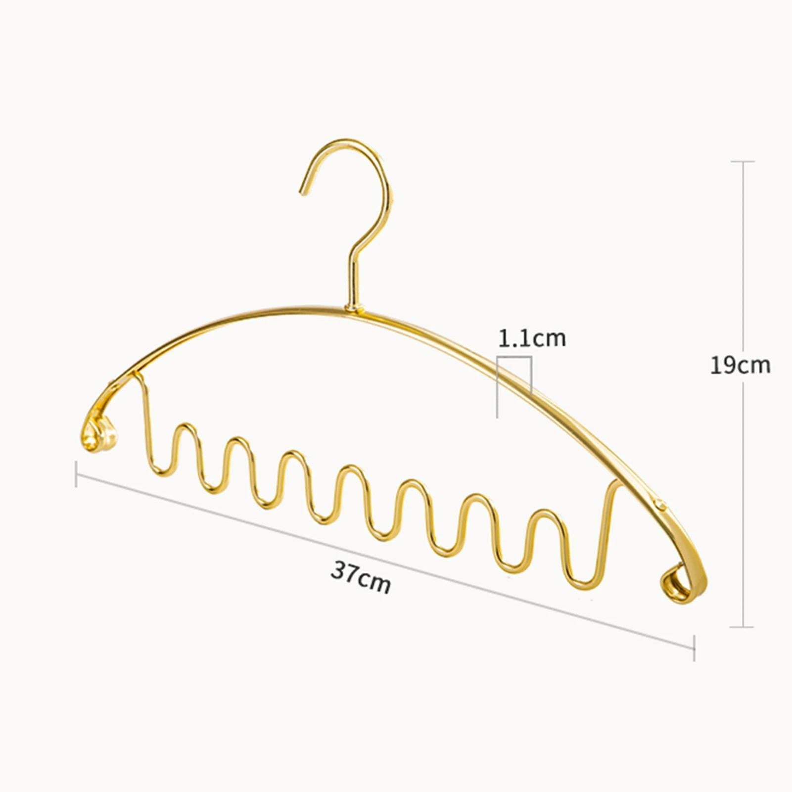 5-Pack Aluminum Alloy Wave Design Clothes Hangers - Space Saving Closet Organizer for Shirts, Pants & Dresses | Perfect for Home, Dorm & Travel Use