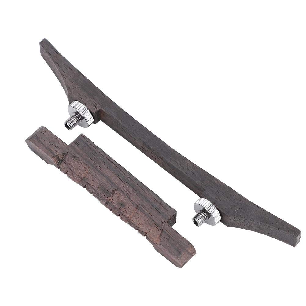 Adjustable Compensated Rosewood Mandolin Bridge Replacement for Martin Acoustic Guitar - Perfect for Bluegrass, Folk & Country Music Performances