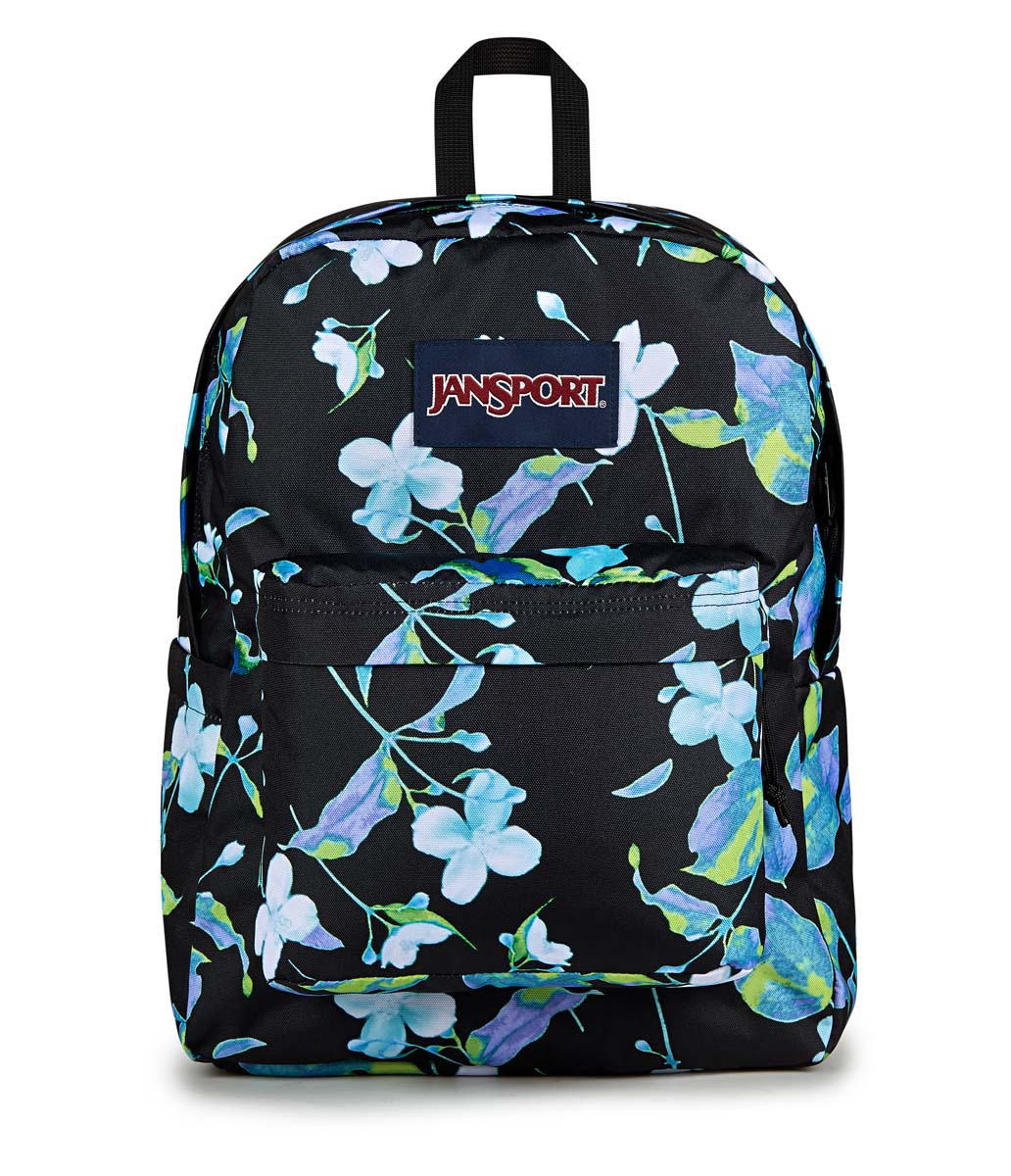 JanSport SuperBreak Plus Backpack - Lightweight Laptop Backpack for School & Travel, Punk Petals Print, Durable & Water-Resistant - Perfect for College Students, Work Commute & Outdoor Adventures