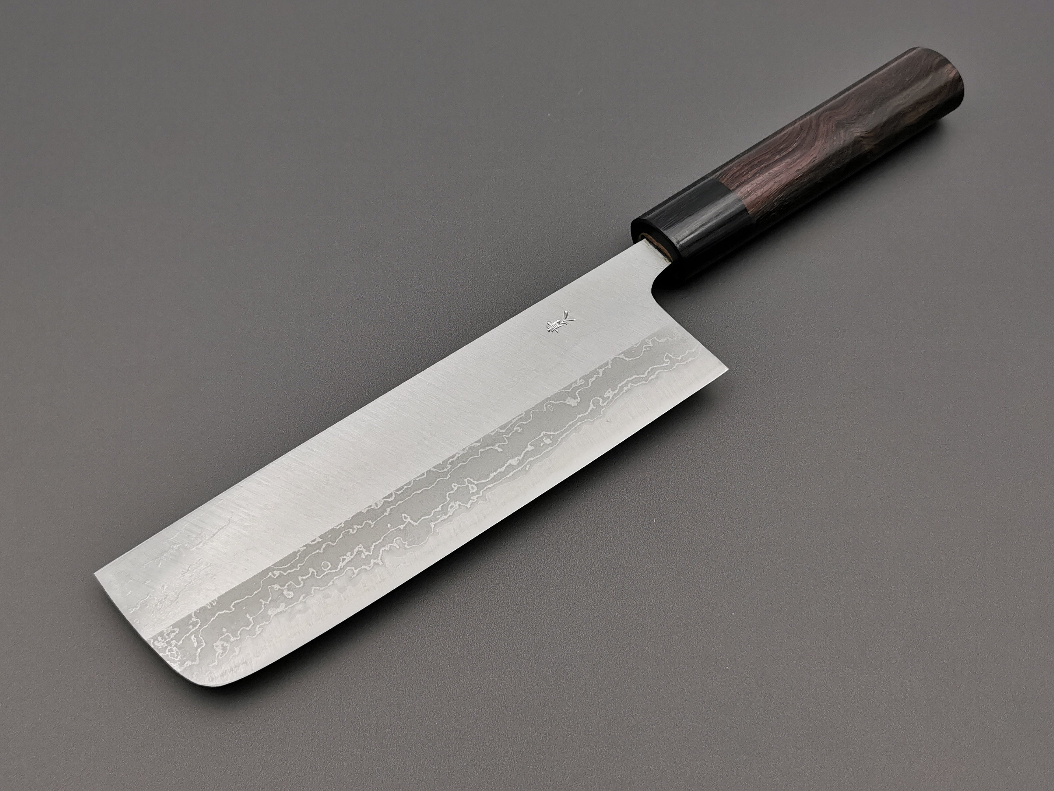 Premium Muneishi Aogami Stainless Clad Damascus Nakiri Knife - Japanese Vegetable Knife for Professional Chefs & Home Cooking - Perfect for Slicing, Dicing & Chopping Vegetables