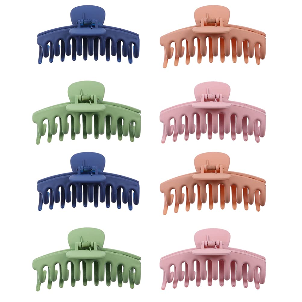 Beaupretty 8Pcs Jumbo Hair Claw Clips - Non-Slip for Bath, Shower & Styling
