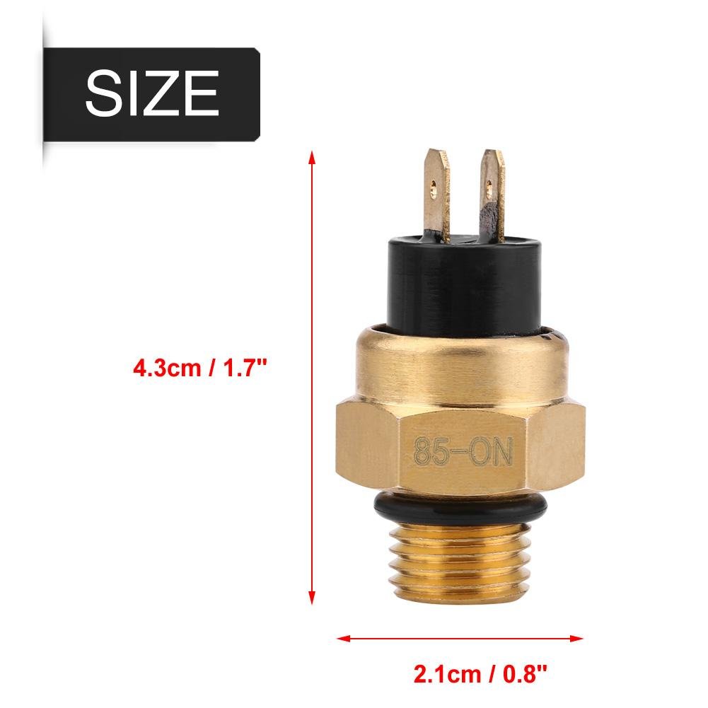 High-Quality Copper Fan Temperature Switch & Thermostat (0010033661) for 2-Stroke & 4-Stroke Engines - Perfect for Cooling Systems in Motorcycles, ATVs, and Small Engines