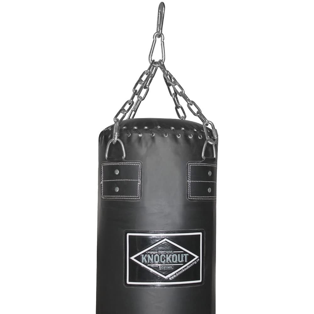 100 lbs 6 Feet Heavy Duty Punching Bag - Professional Filled Boxing Bag for MMA, Muay Thai & Martial Arts Training - Perfect for Home Gym, Boxing Workouts & Combat Sports Practice