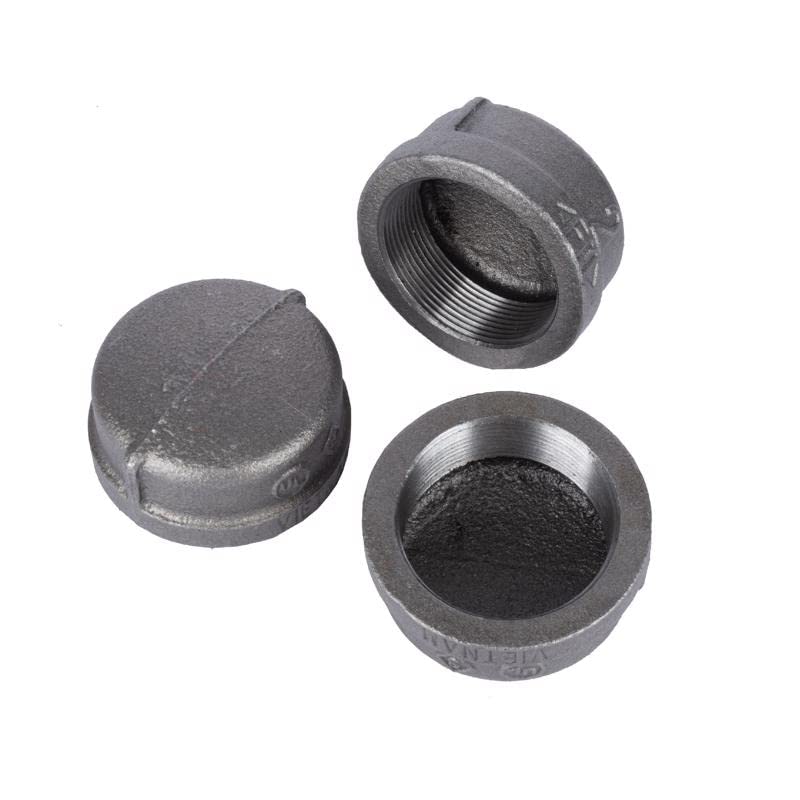 Malleable Iron Cap 4FPT - Durable Plumbing Fitting for Water & Gas Lines - Perfect for Home Repairs & DIY Plumbing Projects