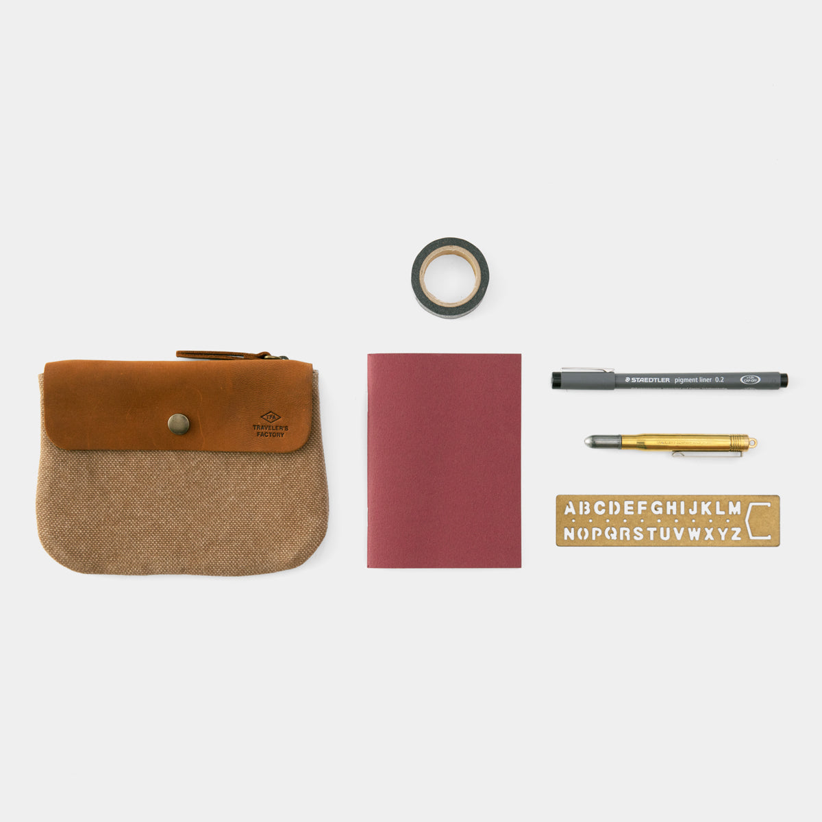 TRAVELER'S COMPANY Traveler's Factory Canvas Pouch SS Size Beige - Perfect for Organizing Pens, Passports & Small Essentials | Travel Accessories & Daily Carry Pouch