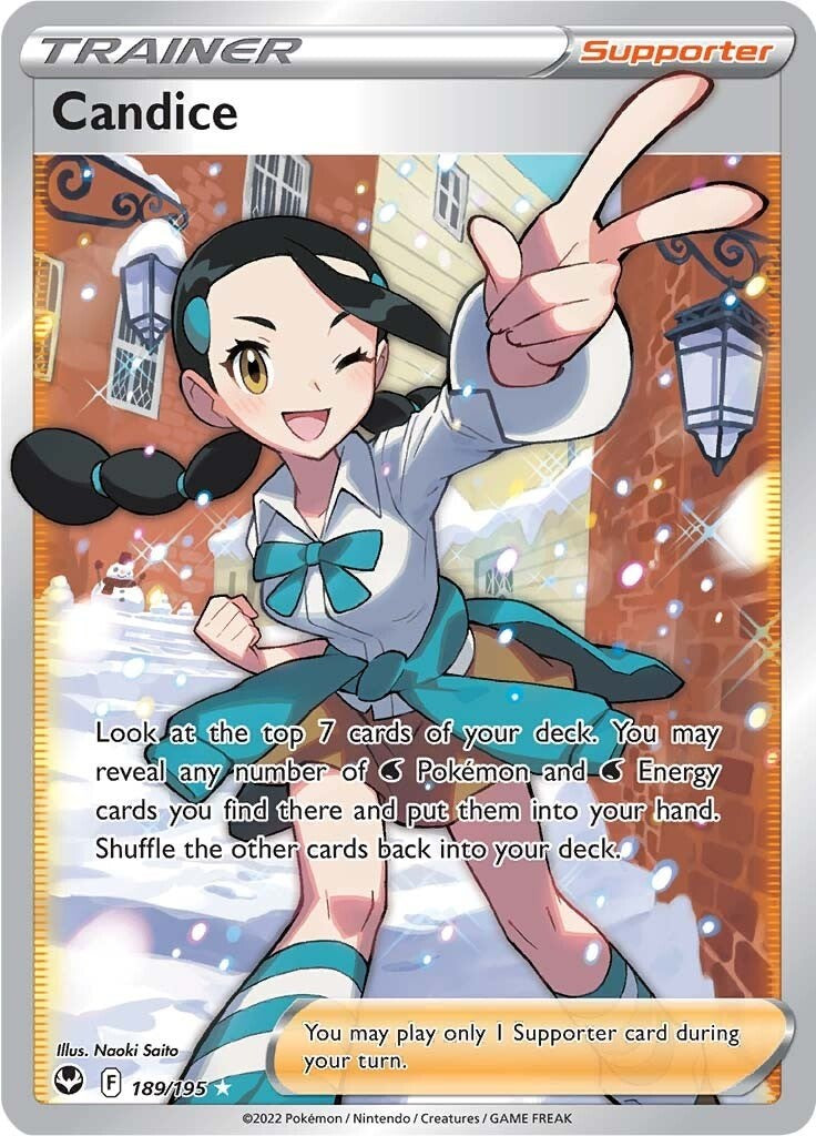 Candice Full Art Pokemon Card - SWSH12 189/195 - Rare Collectible for Trading & Battles
