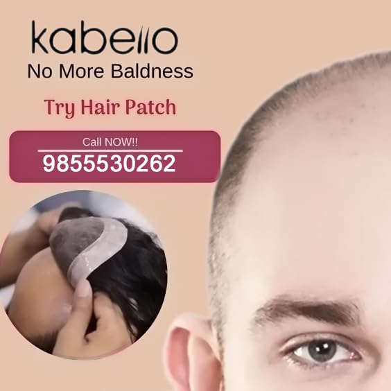 Kabello Hair Loss Solution - 6 Inch Human Hair Toupee with Mono Base (9x7, Dark Brown) | Hair Patch & Wigs for Men | Includes 4 Wig Clips & Free Small Red Tap | Perfect for Thinning Hair, Bald Spots & Daily Styling