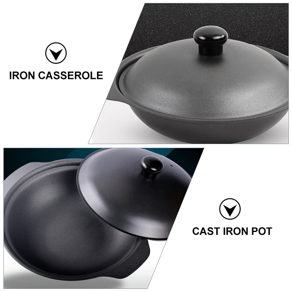 Premium Enameled Cast Iron Casserole Pot - 18cm Covered Dutch Oven with Lid, Stovetop & Oven Safe for Cooking Rice, Stews, Soups - Ideal for Home Kitchen, Camping & Outdoor Cooking