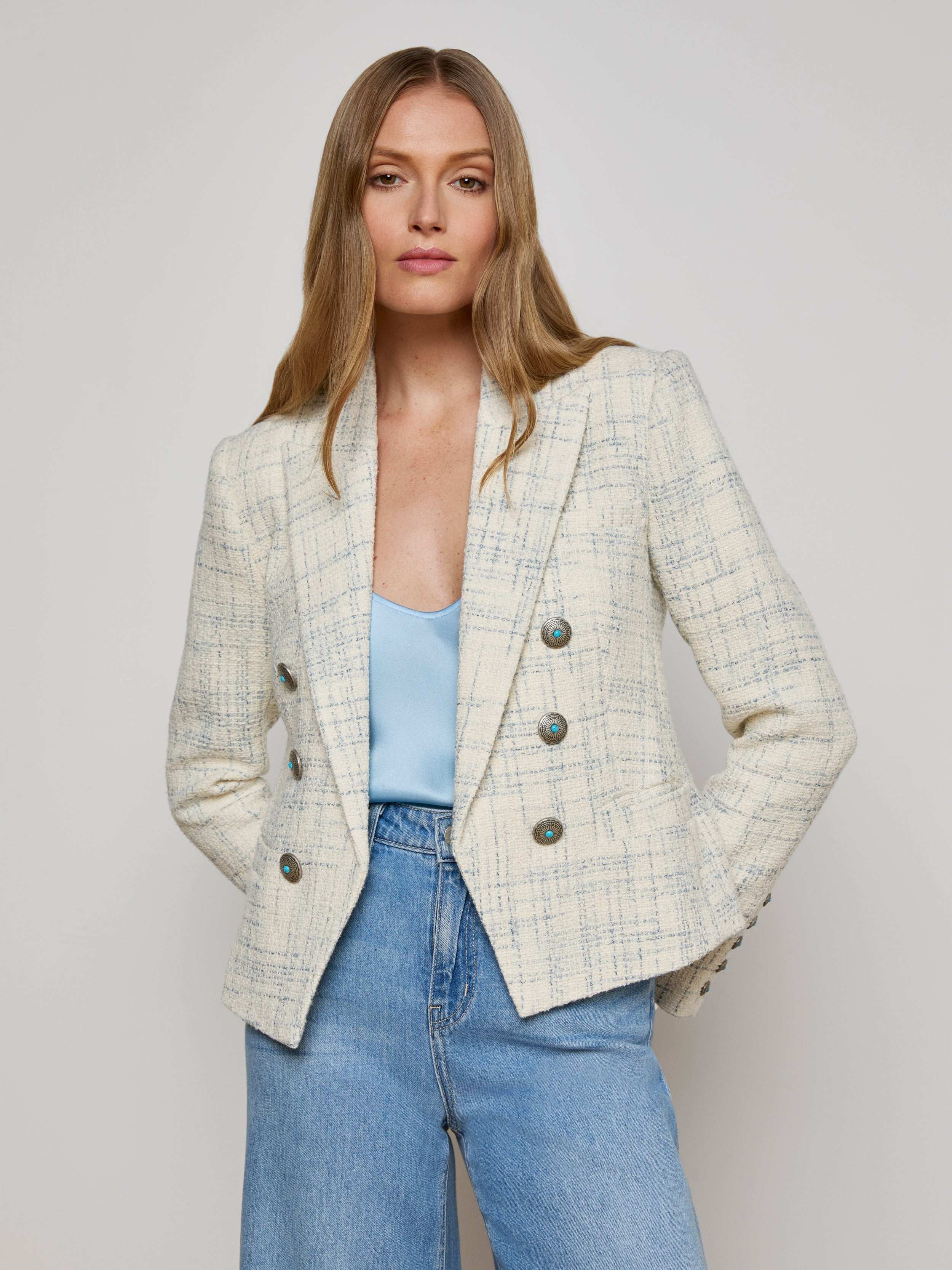 Stylish Brooke Tweed Blazer for Women - Classic Tailored Jacket for Office, Business & Formal Occasions - Perfect Workwear & Professional Outfit