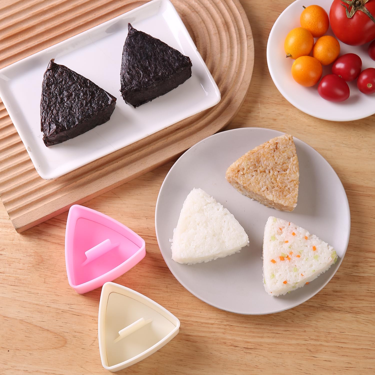 2-Pack Large Onigiri Mold Triangle Sushi Rice Ball Maker - Japanese Bento Lunch Kit for Perfect Rice Balls | Ideal for Home Cooking, Meal Prep & Asian Cuisine Lovers