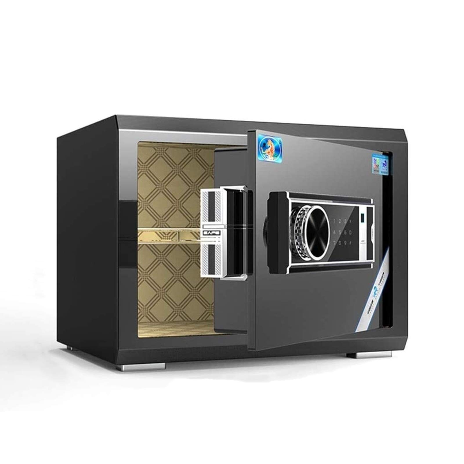 Premium Steel Home Security Safe - Digital Electronic Anti-Theft Safe Box with Auto Opening, Fashion Design for Home, Office & Business (Gold, 35x25x25cm) - Protect Jewelry, Cash & Important Documents