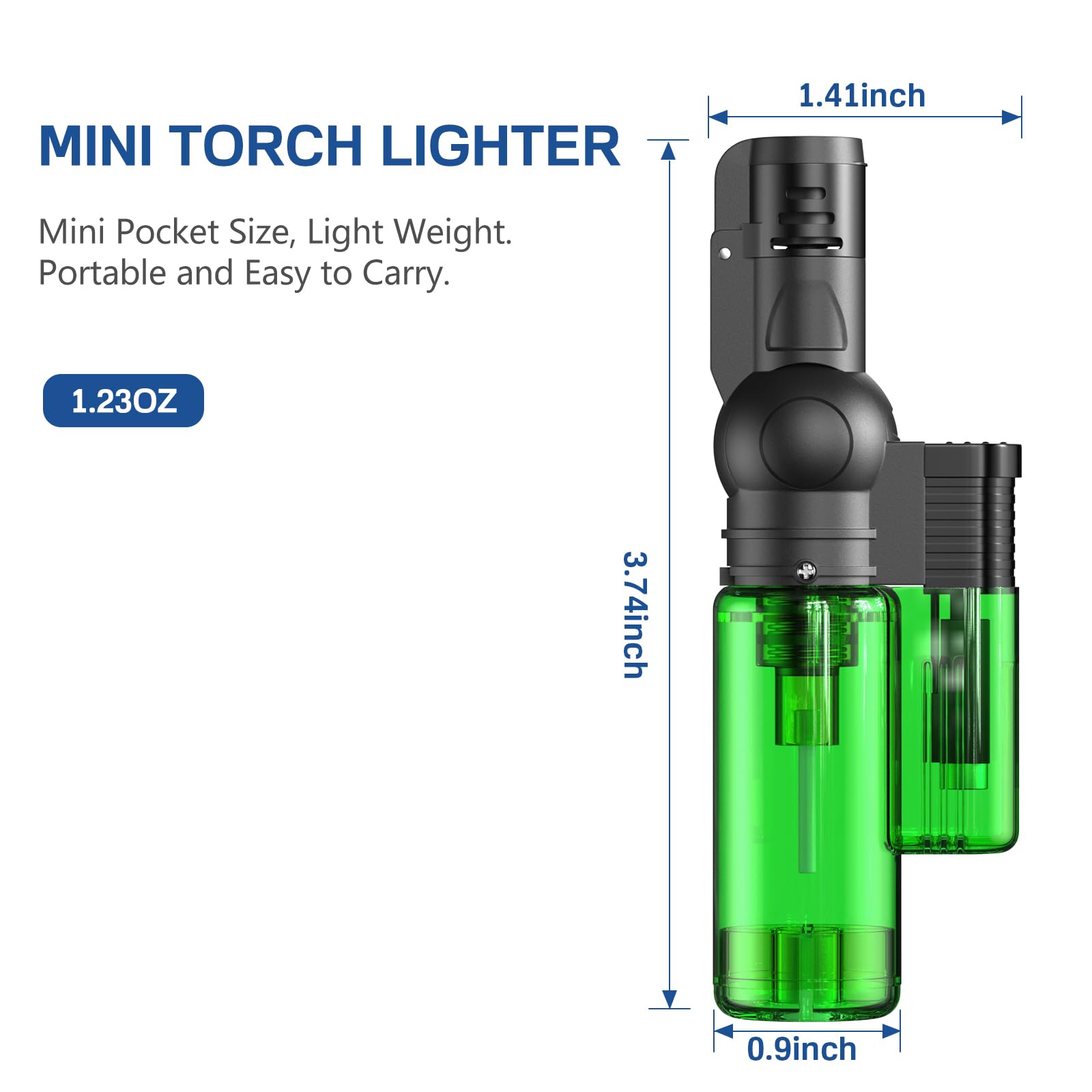 5 Pack Refillable Butane Torch Lighters - Rotatable Windproof Head, Multi-Purpose for Candles, Fireplaces, Camping, BBQ & Grilling (Butane Not Included) - Perfect for Outdoor Adventures, Home Use & Emergency Kits