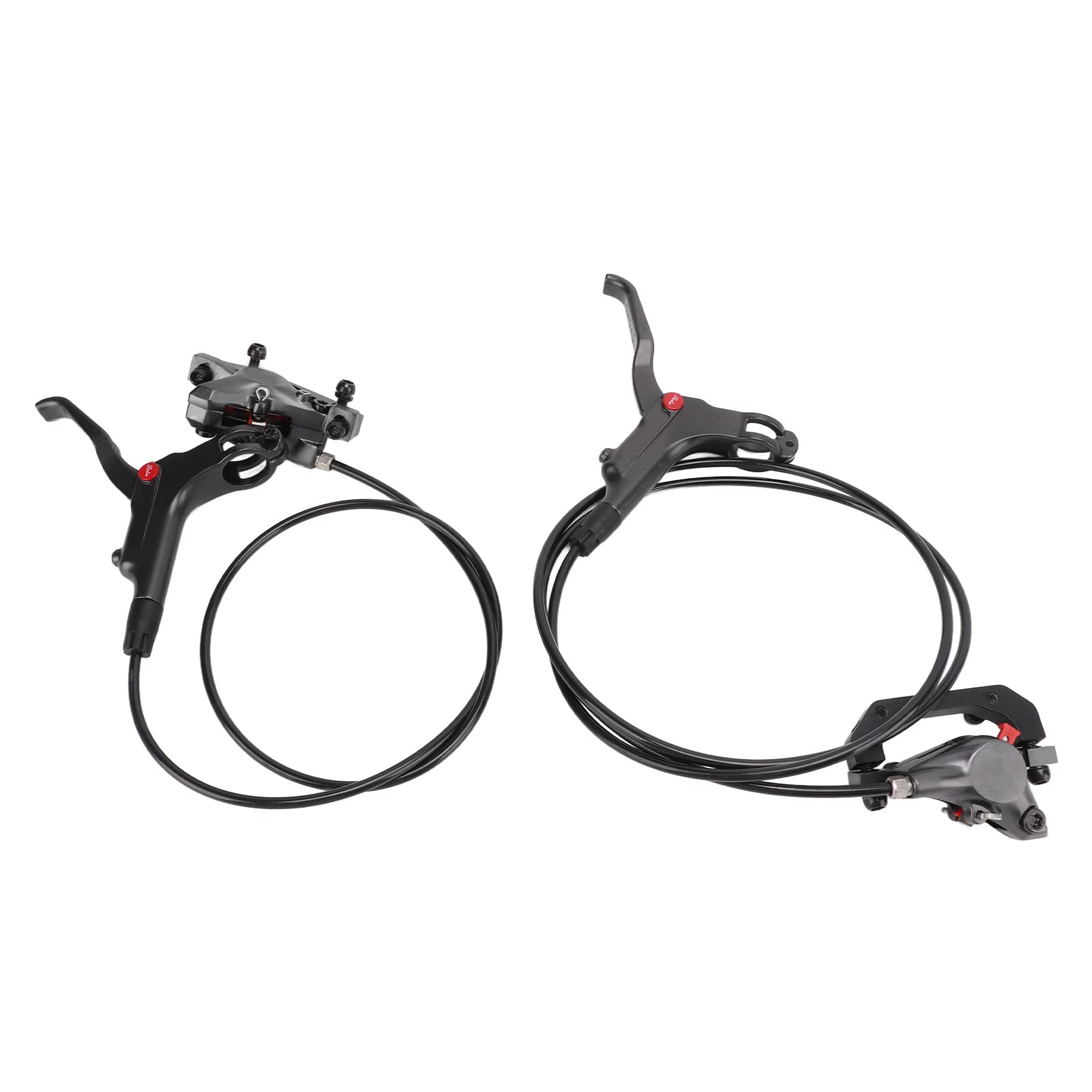 Kuuleyn Bike Brake Lever Set - 2 PCs Hydraulic Disc Brakes for Mountain Bikes, Double Piston Front & Rear Brake System - Perfect for Trail Riding & Off-Road Cycling