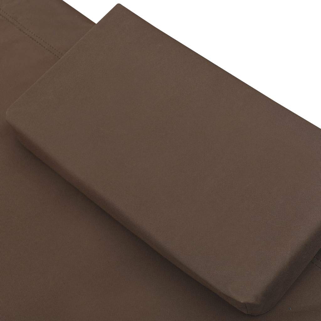 Outdoor Lounge Bed - Durable Fabric in Brown for Lawn, Courtyard, Beach & Sunbathing | Perfect for Patio Relaxation, Backyard Lounging & Poolside Comfort
