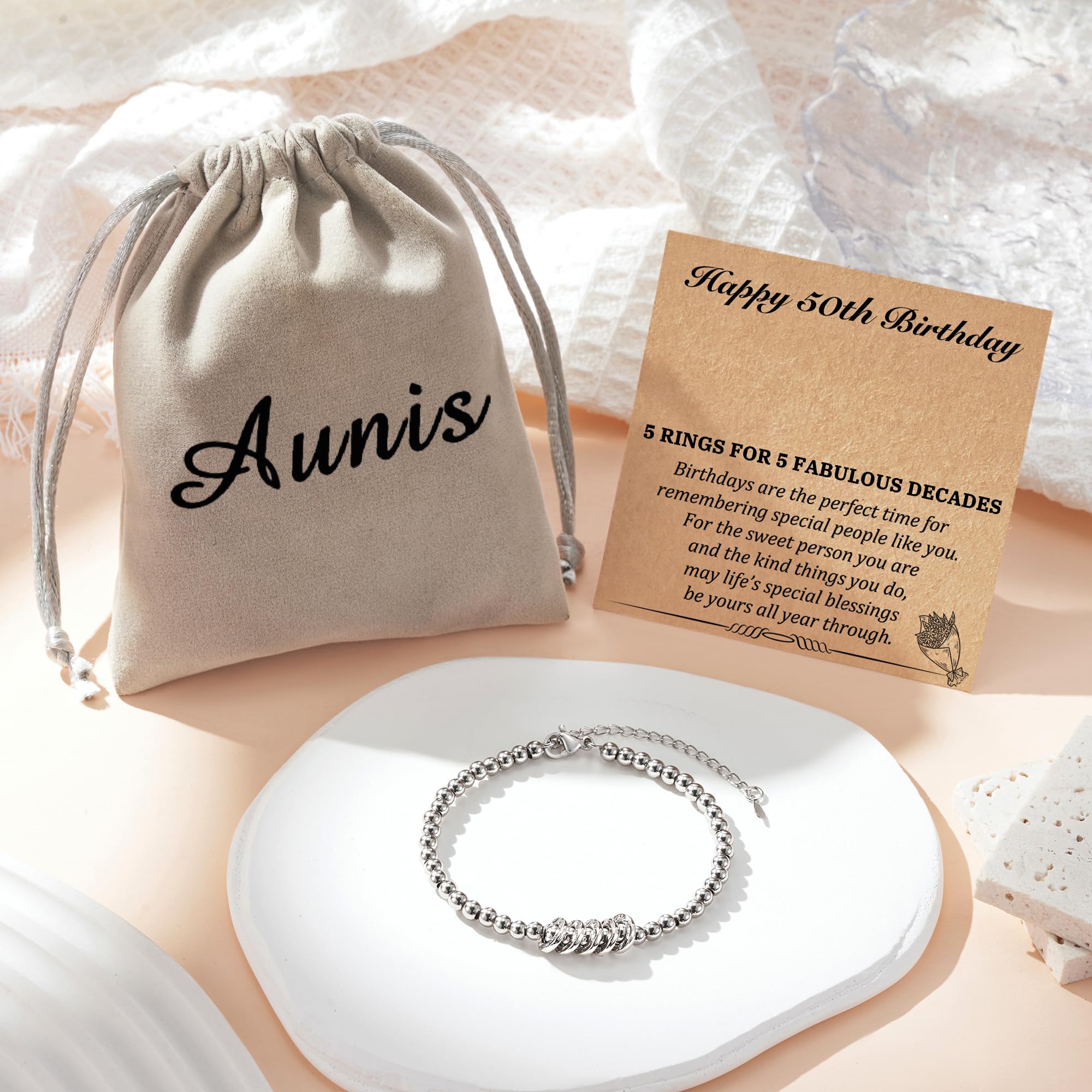 Elegant Aunis 16/18/21/30/40/50/60 Birthday Bracelet Gift for Women & Girls - Perfect for Anniversaries, Graduation Gifts & Special Occasions