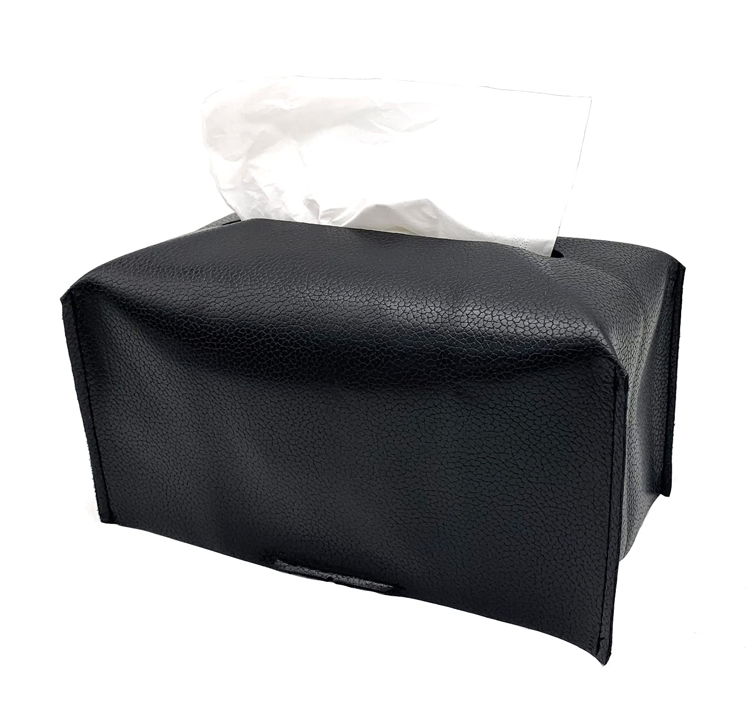 Wanty PU Leather Tissue Box Cover - Decorative Rectangular Tissue Holder for Bathroom, Vanity, Office Desk & Nightstand (10.23