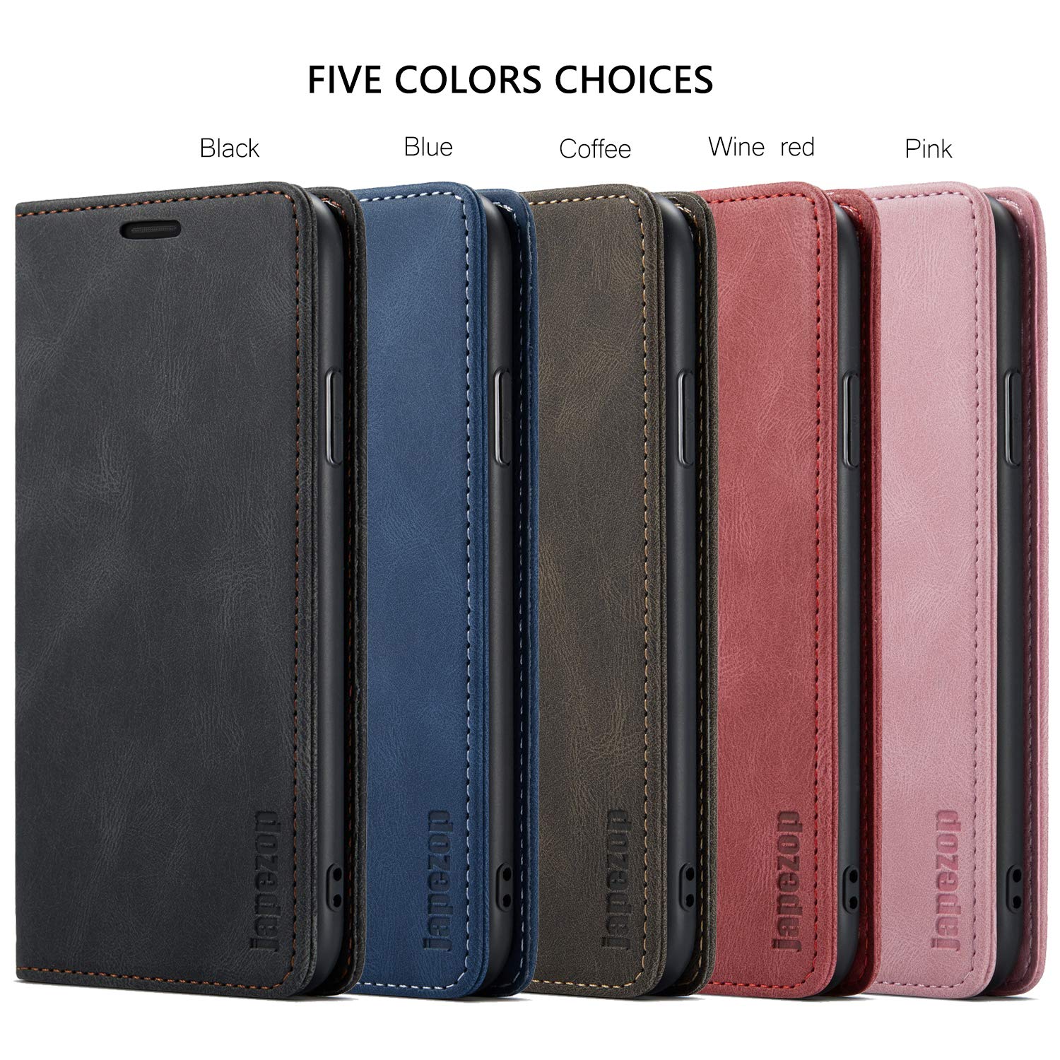 Premium RFID Blocking PU Leather Wallet Case for iPhone 11 Pro Max (6.5 inch) - Magnetic Flip Cover with Card Holder & Phone Protection (Pink) | Perfect for Travel, Business & Everyday Use