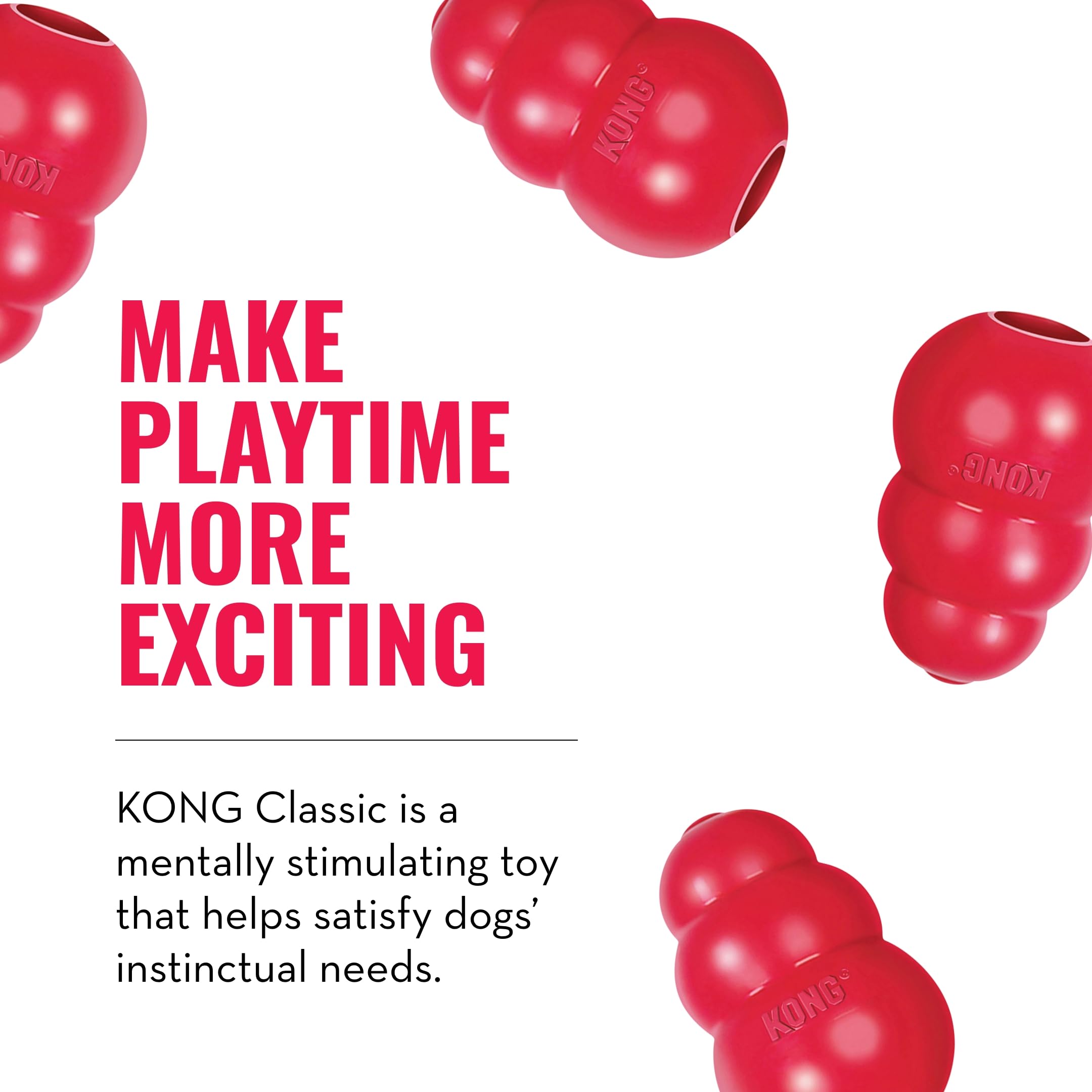 KONG Classic Stuffable Dog Toy & Peanut Butter Treat Spray - Durable Chew & Fetch Toy for Small Dogs - Interactive Enrichment for Hours of Fun - Perfect for Indoor Play, Training Rewards & Anxiety Relief