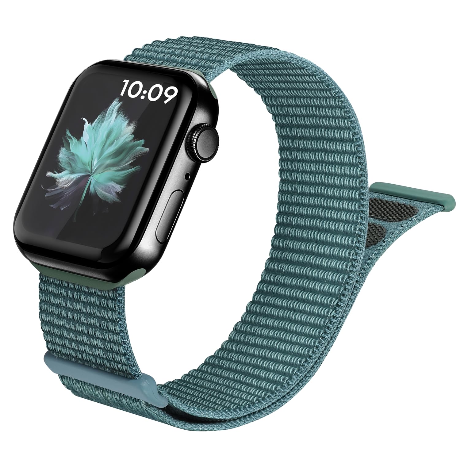 Nylon Sport Loop Bands for Apple Watch 38mm 40mm 41mm 42mm 44mm 45mm 49mm - Stretchy Breathable Strap Compatible with iWatch Series 9/8/7/6/5/4/3/2/1/SE/Ultra - Perfect for Running, Workout & Everyday Wear (Cactus Green)