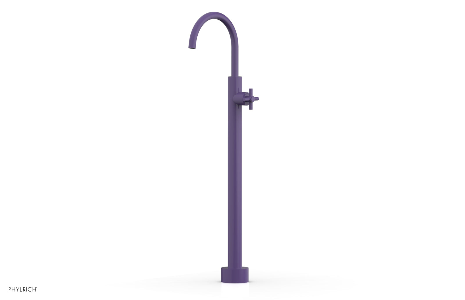 BASIC Tall Floor Mount Tub Filler with Cross Handle - D131 44 02 - Perfect for Modern Bathroom Renovations and Spa-Like Showers