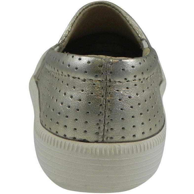 Old Soles 1030 Kids' Gold Leather Loafers - Breathable Sporty Sneakers for Boys & Girls - Perfect for School, Play & Casual Outings