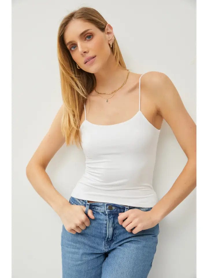 Women's Basic Stretchy Sleeveless Cami Top - Soft Comfortable Tank for Layering, Summer Outfits & Casual Wear