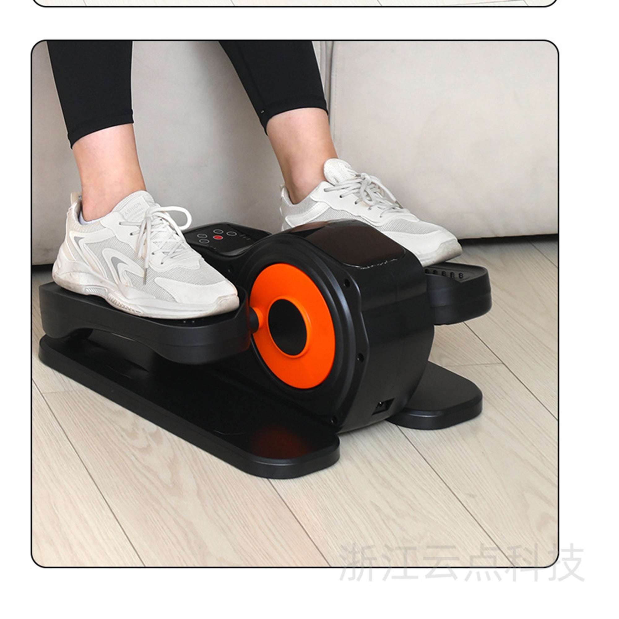 Evertone B Motion Elite Under Desk Elliptical Machine - Telescopic Handle with Built-in Wheels & Exercise Mat - Compact Leg Exerciser for Home & Office Workouts