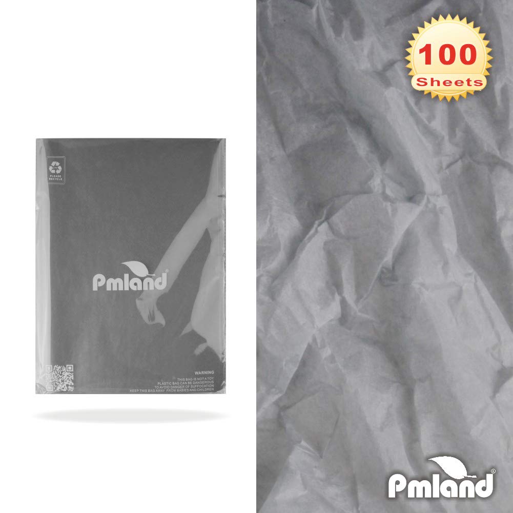PMLAND Premium Gray Tissue Paper - 100 Sheets (20