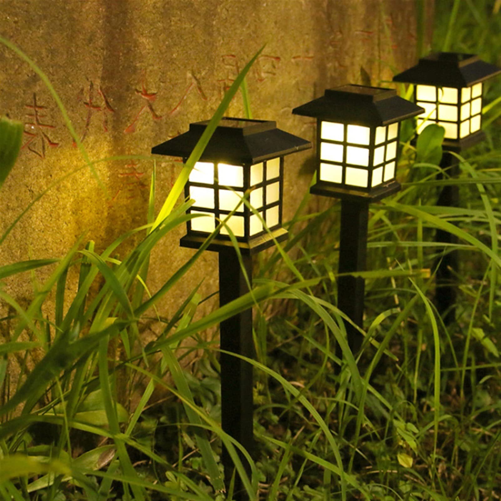 2 Pack Solar Pathway Lights Outdoor - Waterproof Solar Garden Lights for Lawn, Patio, Yard, Walkway, Driveway & Landscape Decor - Black Color with Multicolor LED - Perfect for Evening Ambience & Outdoor Decorations