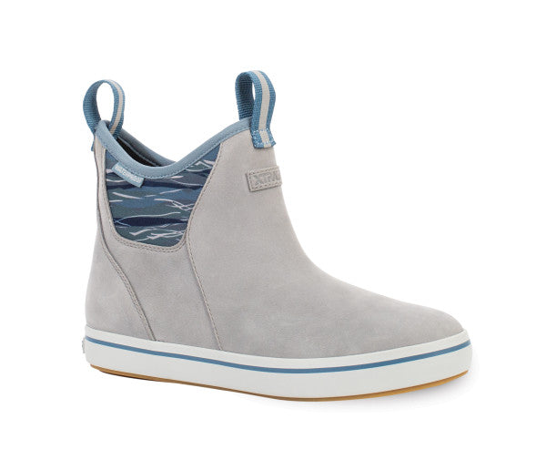 Women's 6-Inch Leather Ankle Deck Boots - Waterproof & Comfortable for Outdoor, Work, and Casual Wear