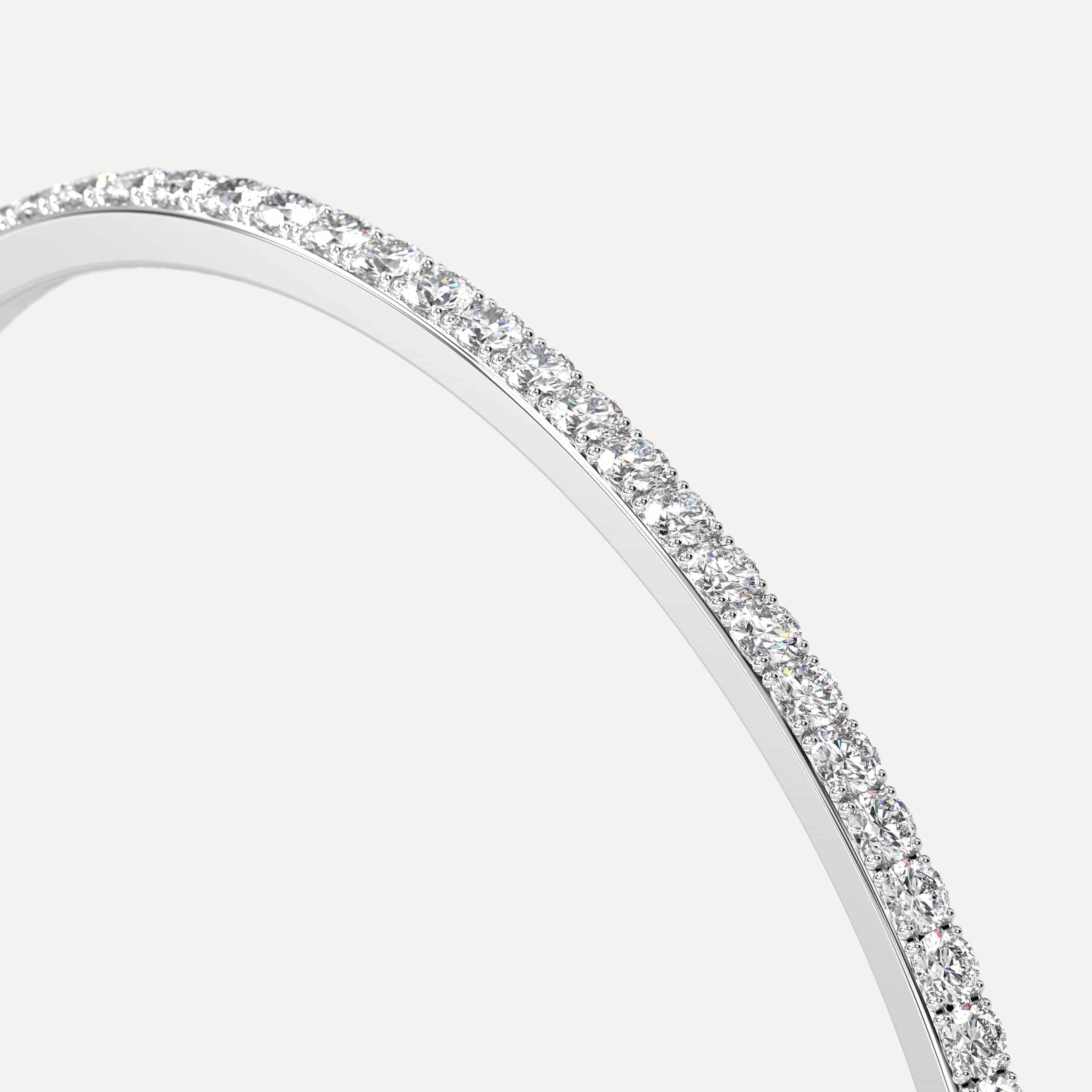 2 Carat Pave Diamond Bangle Bracelet for Women - Elegant Tennis Bracelet for Weddings, Parties & Special Occasions