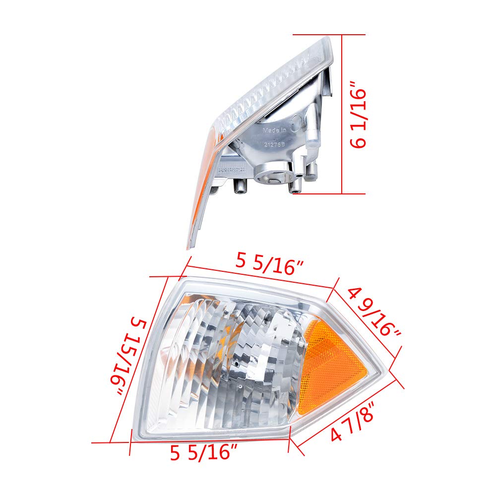 Astra Depot Left Driver Side Front Corner Turn Signal Marker Parking Light Cover Lens for 2007-2010 Jeep Compass - Replacement for Broken or Foggy Lights, Enhances Visibility & Safety During Night Driving and Parking